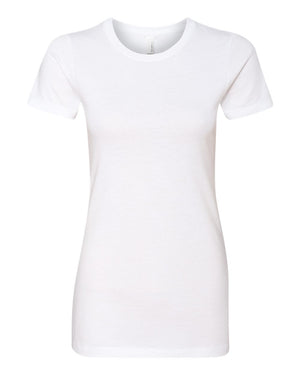 Next Level 6610 Women's CVC Tee in White — supplier front view