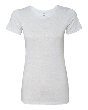 Next Level 6710 Women's Triblend Tee in Heather White — supplier front view