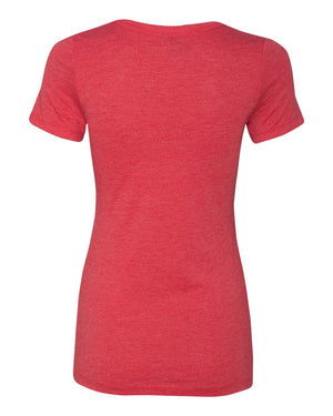 Next Level 6710 Women's Triblend Tee in Vintage Red — supplier back view