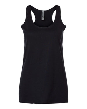 Next Level 6733 Women's Triblend Racerback Tank in Black — supplier front view