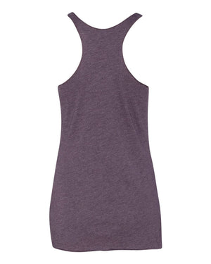 Next Level 6733 Women's Triblend Racerback Tank in Vintage Purple — supplier back view