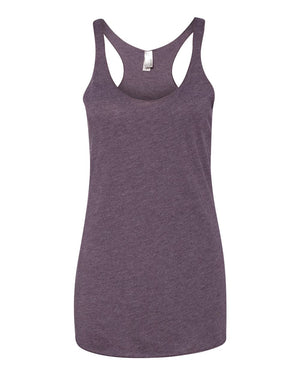 Next Level 6733 Women's Triblend Racerback Tank in Vintage Purple — supplier front view