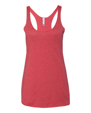 Next Level 6733 Women's Triblend Racerback Tank in Vintage Red — supplier front view