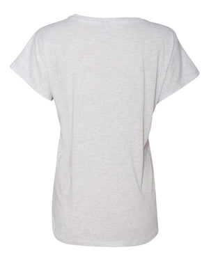 Next Level 6760 Women's Triblend Dolman Tee in Heather White — supplier back view