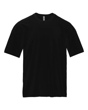 Next Level 7200 Unisex Heavyweight Tee in Black — supplier front view