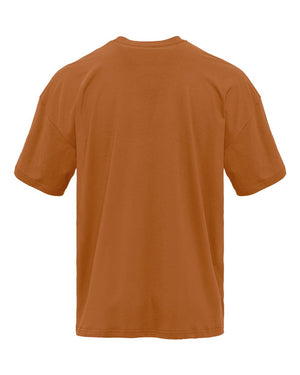 Next Level 7200 Unisex Heavyweight Tee in Clay — supplier back view