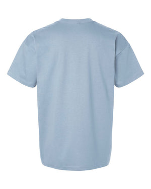 Next Level 7200 Unisex Heavyweight Tee in Stonewash Denim — supplier back view
