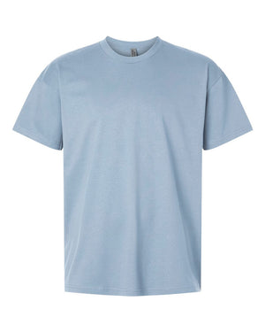 Next Level 7200 Unisex Heavyweight Tee in Stonewash Denim — supplier front view