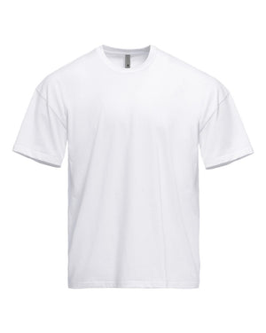 Next Level 7200 Unisex Heavyweight Tee in White — supplier front view