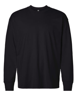 Next Level 7211 Unisex Heavyweight Long Sleeve Tee in Black — supplier front view