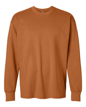 Next Level 7211 Unisex Heavyweight Long Sleeve Tee in Clay — supplier front view