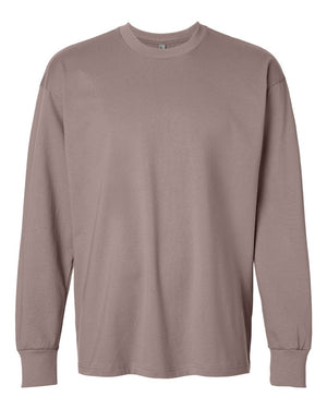 Next Level 7211 Unisex Heavyweight Long Sleeve Tee in Shiitake — supplier front view