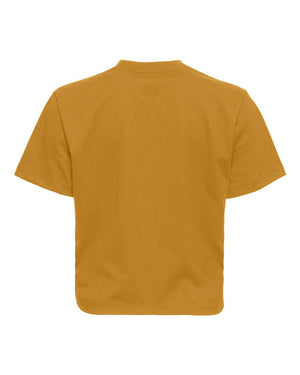 Next Level 7610 Women's Heavyweight Boxy Tee in Antique Gold — supplier back view