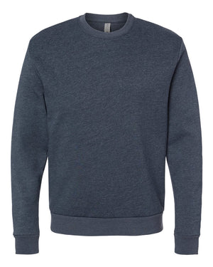 Next Level 9002 Unisex Malibu Crewneck Sweatshirt in Heather Midnight Navy — supplier front view