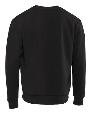 Next Level 9003 Unisex Santa Barbara Crewneck Sweatshirt in Black — supplier back view