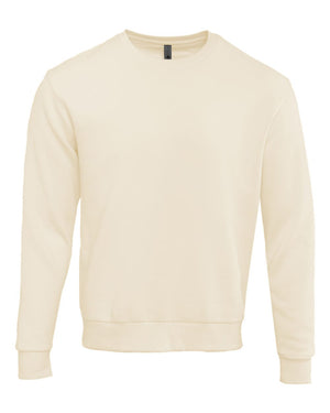 Next Level 9003 Unisex Santa Barbara Crewneck Sweatshirt in Natural — supplier front view