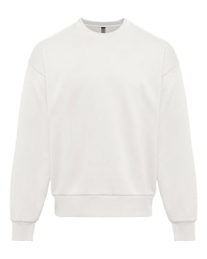 Next Level 9007 Unisex Heavyweight Crewneck Sweatshirt in Bone — supplier front view