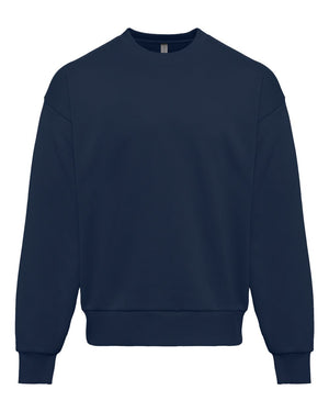Next Level 9007 Unisex Heavyweight Crewneck Sweatshirt in Midnight Navy — supplier front view