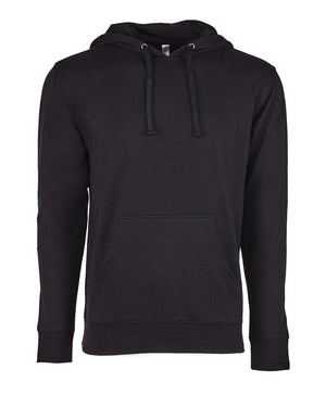 Next Level 9301 Unisex Laguna Hoodie Sweatshirt in Black/ Black — supplier front view