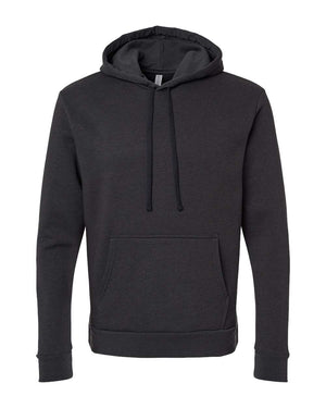 Next Level 9302 Unisex Malibu Hoodie Sweatshirt in Heather Black — supplier front view