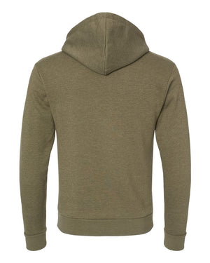 Next Level 9302 Unisex Malibu Hoodie Sweatshirt in Heather Military Green — supplier back view