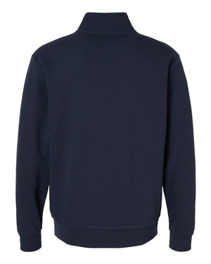 Next Level 9643 Unisex Fleece Quarter-Zip Pullover in Midnight Navy — supplier back view