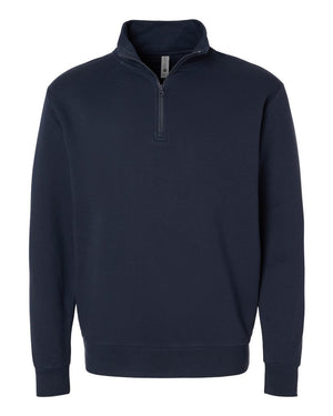 Next Level 9643 Unisex Fleece Quarter-Zip Pullover in Midnight Navy — supplier front view