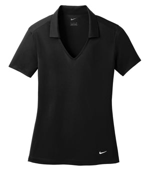 Nike 637165 women's polo in Black, front view