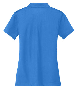 Nike 637165 women's polo in Brisk Blue, back view