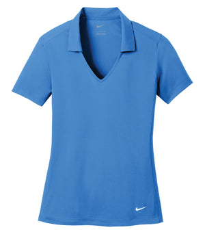 Nike 637165 women's polo in Brisk Blue, front view