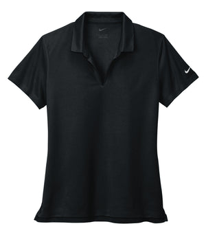 Nike NKDC1991 women's Dri-FIT Micro Pique 2.0 Polo in Black, front view