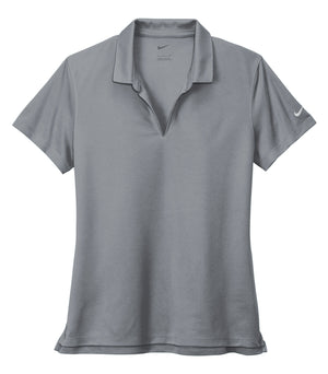 Nike NKDC1991 women's polo in Cool Grey, front view