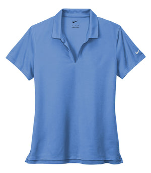 Nike NKDC1991 women's polo in Valor Blue, front view