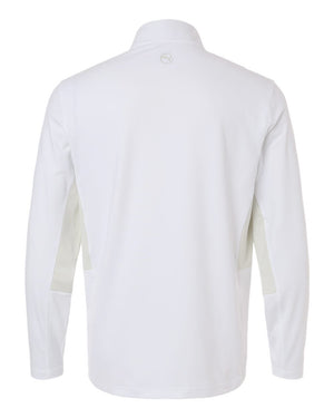 Puma Golf 628858 Men's Pure 2.0 Quarter-Zip — back - White Glow/ Sedate Grey