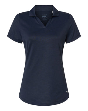 Puma Golf 631051 Women's Icon Heather Polo — Deep Navy Heather — front