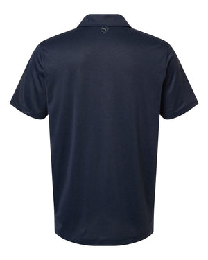 Puma Golf 631057 Men's Icon Heather Polo 2.0 — back - Deep Navy Heather