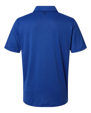 Puma Golf 631057 Men's Icon Heather Polo 2.0 — back - Festive Blue Heather