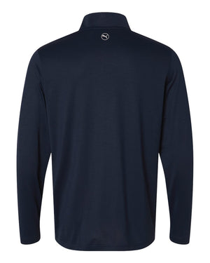 Puma Golf 631059 Men's Icon 2.0 Quarter-Zip — back - Deep Navy