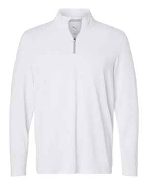 Puma Golf 631059 Men's Icon 2.0 Quarter-Zip — front - White Glow