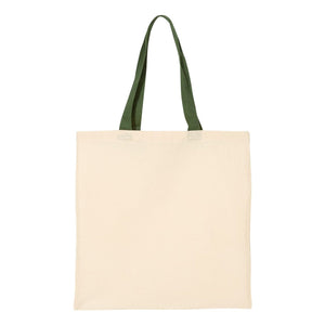 Q-Tees QTB6000 Economical Tote - Natural / Forest - Back
