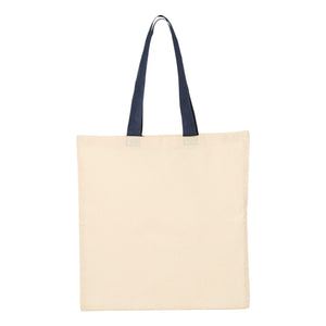Q-Tees QTB6000 Economical Tote - Natural / Navy