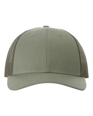 Richardson 115 Low Pro Trucker Cap in Loden – front view