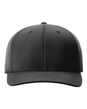 Richardson 632 Laser Perf R-Flex Cap in Black – front view