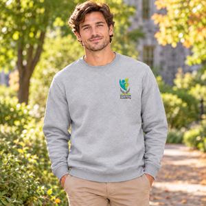 Grey Sherbrooke Academy embroidered crewneck